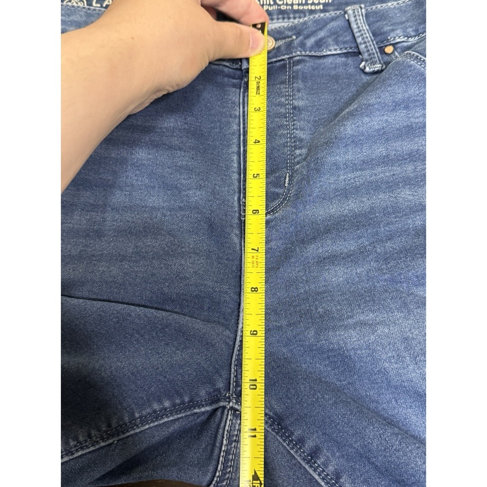 Laurie Felt Knit Clean Jean Pull On Bootcut Women Size Large Medium Wash Jean - Picture 7 of 8